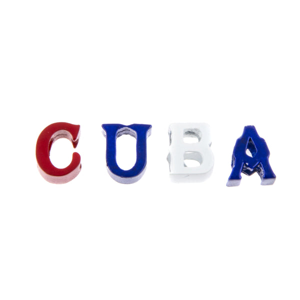 CHARMS  ALMA CUBANA 4 LETTERE CUBA BANDIERA CUBANA  CIONDOLO PER BRACCIALE  PORTACHIAVI