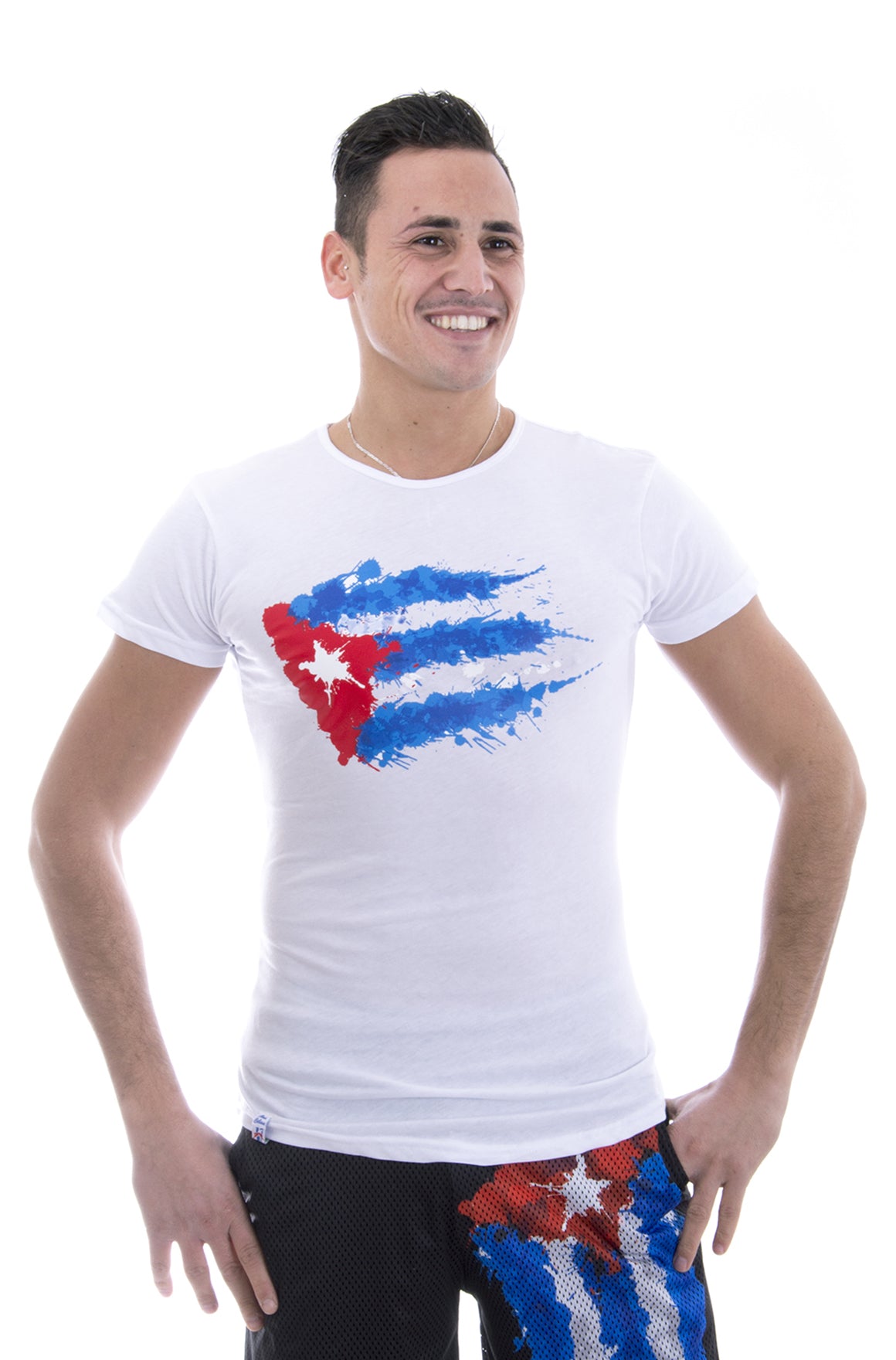 T-shirt Uomo Bandiera Di Cuba – Maglietta 100% Cotone, Pre-ristretta, Stampata – JNR Apparel – UK
