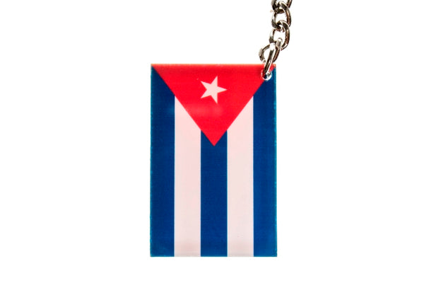 T0831 PORTACHIAVI CUBA bandiera PER ciondolo bracciale collana portachiavi UOMO DONNA